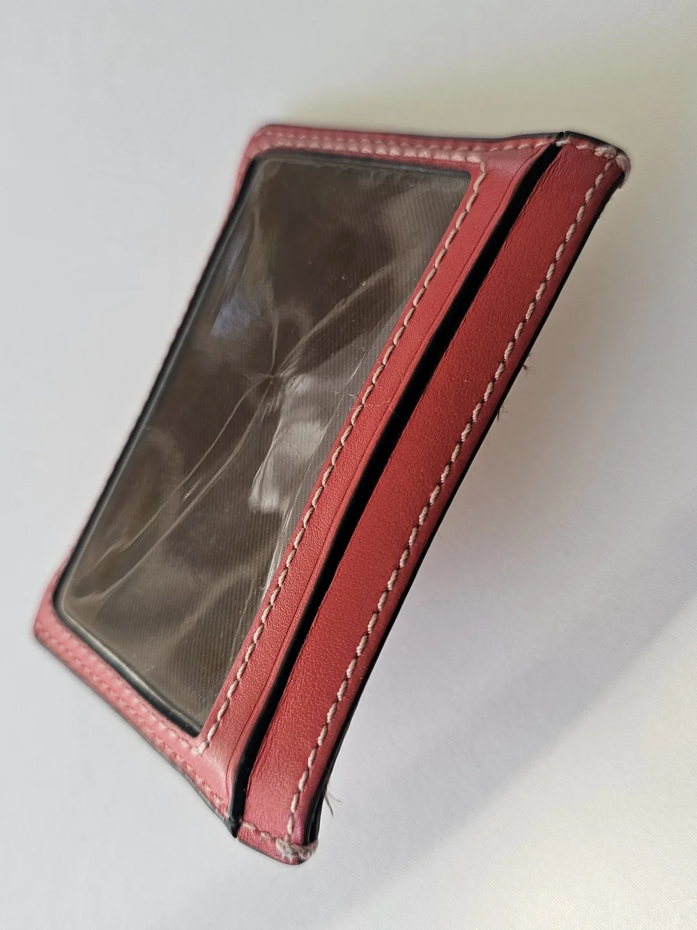 COACH Red Leather Slim Card Wallet